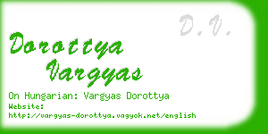 dorottya vargyas business card